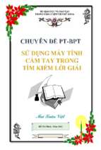 Sử dụng máy tính cầm tay trong tìm kiếm lời giải pt   bpt   mai xuân việt