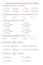 45 bài tập trắc nghiệm phương trình lượng giác cơ bản