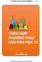 Tổng hợp phương pháp giải nhanh hóa học 12