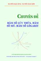 Chuyên đề hàm số lũy thừa, hàm số mũ, hàm số lôgarit – nguyễn ngọc dũng