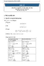 Tóm tắt lý thuyết và công thức hỗ trợ chuyên đề hàm số – nguyễn tiến nhanh