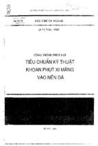 Tiêu chuẩn kĩ thuật khoan phụt xi măng vào nền đá