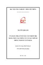Ứng dụng thuật toán máy vector hỗ trợ trong  phân loại thông tin văn bản trên hệ thống website tuyển dụng (LV thạc sĩ)