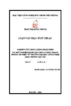Nghiên cứu chất lượng phần mền và thử nghiệm đánh giá chất lượng trang thông tin điện tử trường Đại học giao thông vận tải (tt)