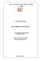 Phát hiện đám cháy rừng (tt)