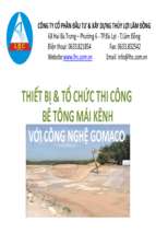 THIẾT BỊ & TỔ CHỨC THI CÔNG BÊ TÔNG MÁI KÊNH VỚI CÔNG NGHỆ GOMACO