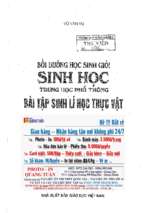 Bồi dưỡng học sinh giỏi sinh học trung học phổ thông bài tập sinh lí hóa thực vật