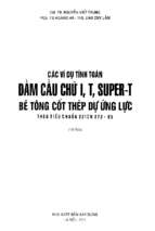 Các ví dụ tính toán cầu dầm I, dầm T và dầm super T bê tông cốt thép dự ứng lực theo 22 TCN 272 05 (link down load full ở cuối file)