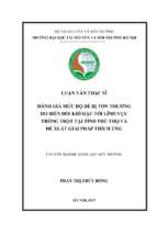 đánh giá mức độ dễ bị tổn thương do biến đổi khí hậu tới lĩnh vực trồng trọt tại tỉnh phú thọ và đề xuất giải pháp thích ứng