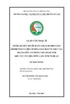 đánh giá mức độ tích lũy polychlorinated bisphenyls và một số hóa chất bảo vệ thực vật họ clo hữu cơ trong cột trầm tích khu vực cửa hội, sông lam, tỉnh nghệ an