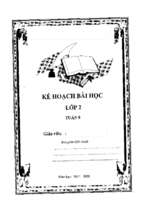 Kế hoạch lớp 2 tuần 8 năm 2018