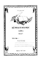 Kế hoạch lớp 2 tuần 7 năm 2018