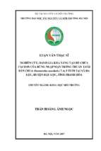 Nghiên cứu, đánh giá khả năng tạo bể chứa cacbon của rừng ngập mặn trồng thuần loài bần chua (sonneratia caseolaris) 7, 6, 5 tuổi tại xã đa lộc, huyện hậu lộc, tỉnh thanh hóa
