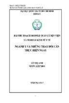 Bài thu hoạch module quản lý bệnh viện và module kinh tế y tế  ngành y và những thay đổi cần thực hiện ngay