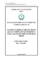 Bài thu hoạch module quản lý bệnh viện và module kinh tế y tế  bệnh án điện tử