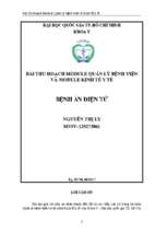 Bài thu hoạch module quản lý bệnh viện và module kinh tế y tế  bệnh án điện tử  nguyễn thị ly