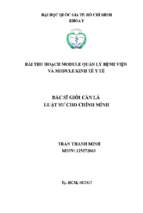 Bài thu hoạch module quản lý bệnh viện và module kinh tế y tế  luật khám bệnh chữa bệnh