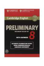 Cambridge preliminary english test 8 with answers