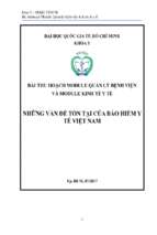 Bài thu hoạch module quản lý bệnh viện và module kinh tế y tế  bhyt