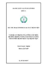 Bài thu hoạch module quản lý bệnh viện và module kinh tế y tế tầm quan trọng của công tác điều dưỡng