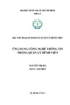 Bài thu hoạch module quản lý bệnh viện và module kinh tế y tế cntt