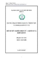 Bài thu hoạch module quản lý bệnh viện và module kinh tế y tế bệnh án điện tử phạm văn tân