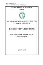 Bài thu hoạch module quản lý bệnh viện và module kinh tế y tế  bảo hiểm y tế và thực trạng