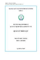 Bài thu hoạch module quản lý bệnh viện và module kinh tế y tế  quản lý nhân lực