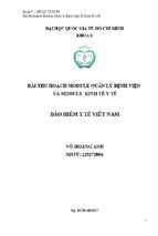 Bài thu hoạch module quản lý bệnh viện và module kinh tế y tế  bảo hiểm y tế luật bảo hiểm y tế việt nam