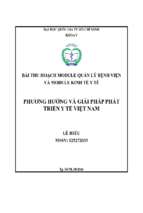 Bài thu hoạch module quản lý bệnh viện và module kinh tế y tế  phương hướng và giải pháp phát triển y tế việt nam