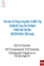 Thời Gian Tái Thông Trong Điều Trị NMCT Cấp Tại Một Số Trung Tâm Tim Mạch ở Miền Nam Việt Nam(REPERFUSION_TIME study)