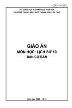 Giáo án lịch sử  lớp 10