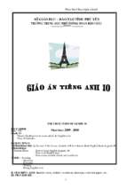 Giáo án tiếng anh 10 cơ bản
