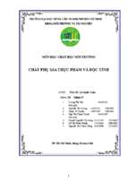 Báo cáo: Chất phụ gia thực phẩm và độc tính