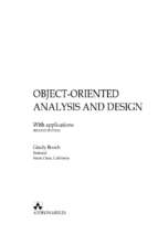Object oriented analysis and design with applications