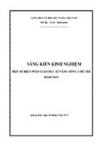 “một số biện pháp giáo dục kỷ năng sống cho trẻ 4 5 tuổi”