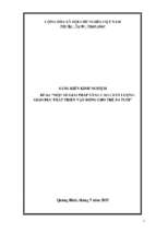 “một số giải pháp nâng cao chất lượng giáo dục phát triển vận động cho trẻ 5 6 tuổi”