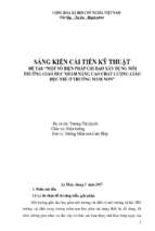 Skkn một số biện pháp chỉ đạo xây dựng môi trường giáo dục nhằm nâng cao chất lượng giáo dục trẻ ở trường mầm non