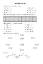 Bài tập toán lớp 1 cơ bản và nâng cao