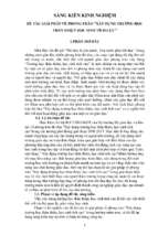 Giải pháp về phong trào xây dựng trường học thân thiện học sinh tích cực