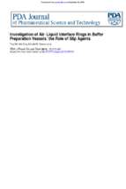 Investigation of air liquid interface rings in buffer preparation vessels (pda, may june 2016)