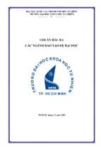 CHUẨN ĐẦU RA CÁC NGÀNH ĐÀO TẠO HỆ ĐẠI HỌC