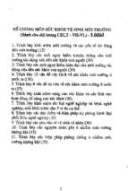 đề cương ôn thi môn sức khỏe vệ sinh môi trường