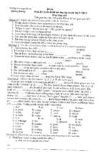 Tuyển tập đề thi chọn đội tuyển đi thi học sinh giỏi cấp huyện lớp 9 trung học cơ sở môn tiếng anh
