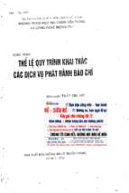 Thể lệ quy trình khai thác các dịch vụ báo chí