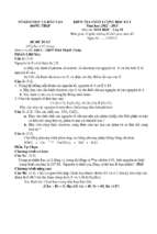 BỘ ĐỀ THI HÓA 10 HỌC  KÌ 1 CÓ LỜI GIẢI CHI TIẾT 