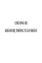 Bài giảng chương 3: Khám hệ thống tuần hoàn