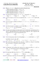 Bộ đề trắc nghiệm ôn tập học kì 1 môn toán 33