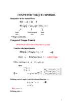 Basic compute torque control