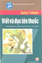 GIÁO TRÌNH VIẾT VÀ ĐỌC TÊN THUỐC